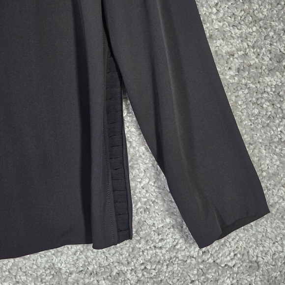 Giorgio Armani Womens Silk Blouse Size‎ 40 Small Black Sheer Dressy Evening Top - Picture 2 of 15